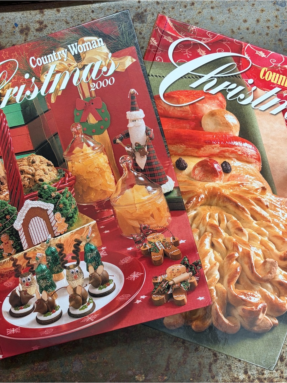 Vintage Country Woman Christmas Books Bundle Lot 2000 2007 Crafts Recipe Decor